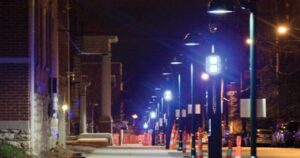 A iluminação azul das ruas reduziria o crime e suicídios